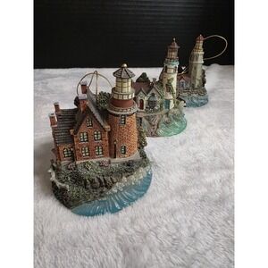 Bradford Exchange Thomas Kinkade Illuminated Lighthouse Ornaments (SEE DESCPT)
